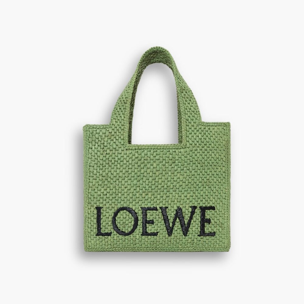 Loewe Small LOEWE Font Tote Meadow Green 24cm A685B59X01 1718