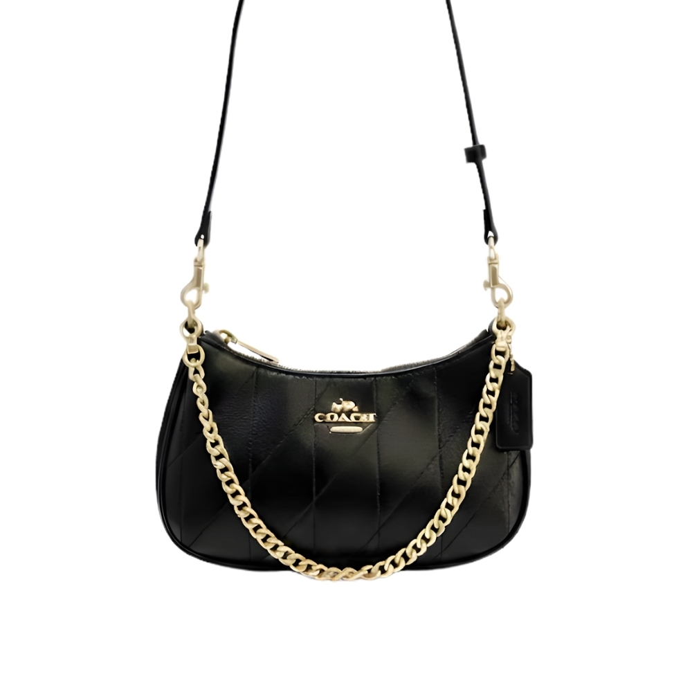 COACH TERI CROSSBODY BAG WITH QUILTIN BLACK 24CM