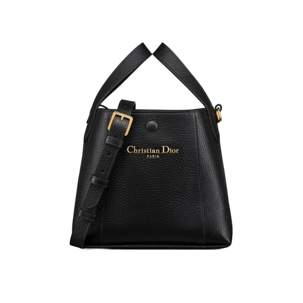 DIOR SMALL SIGNATURE BUCKET BAG IN BLACK 20CM M2841USKU M900