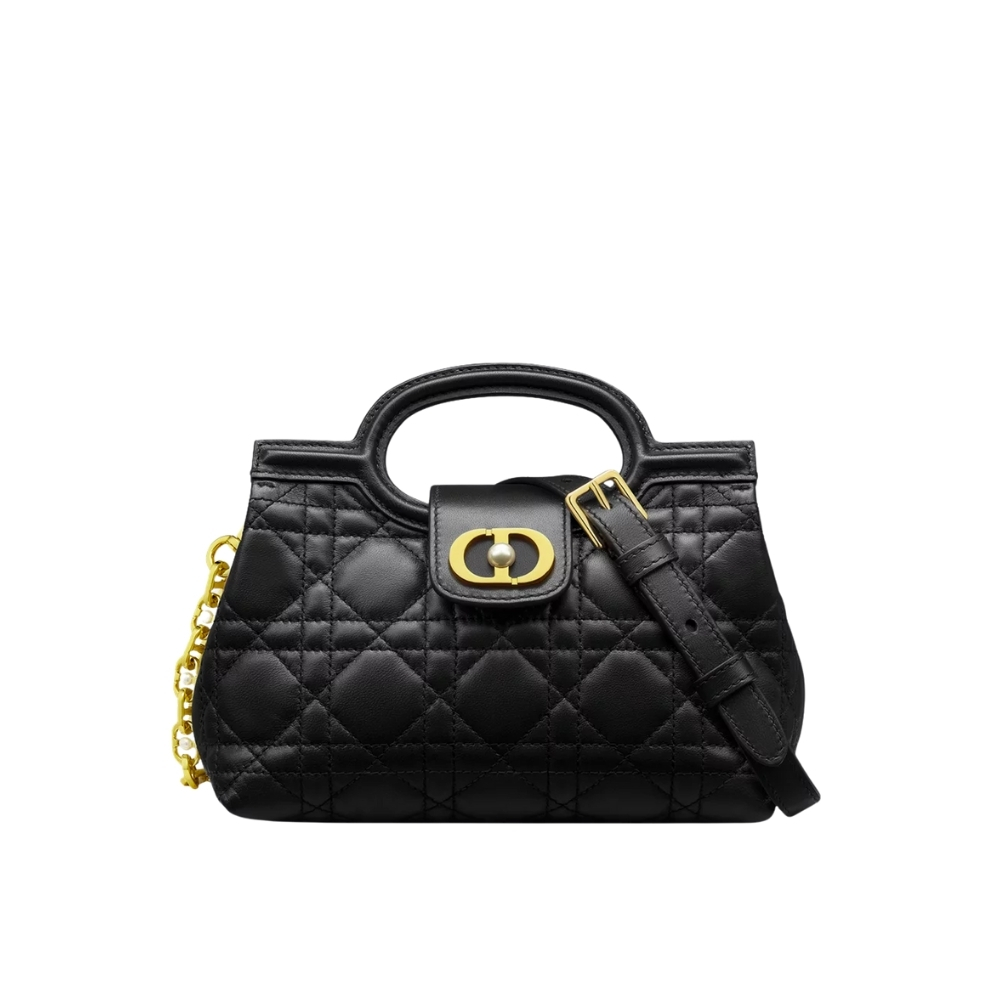 DIOR JOLIE TOP HANDLE MINI BAG BLACK 18CM S3123UNJB M900