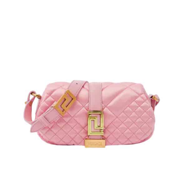VERSACE GRECA GODDESS SATIN MINI BAG PINK 21CM 1010951 1A08808 DTU UNICA 1P88V