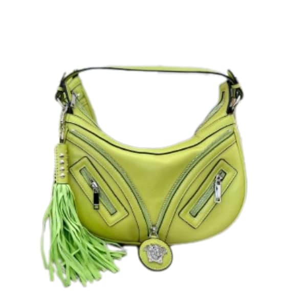 VERSACE REPEAT MEDUSA MINI TOP HANDLE BAG GREEN 28CM