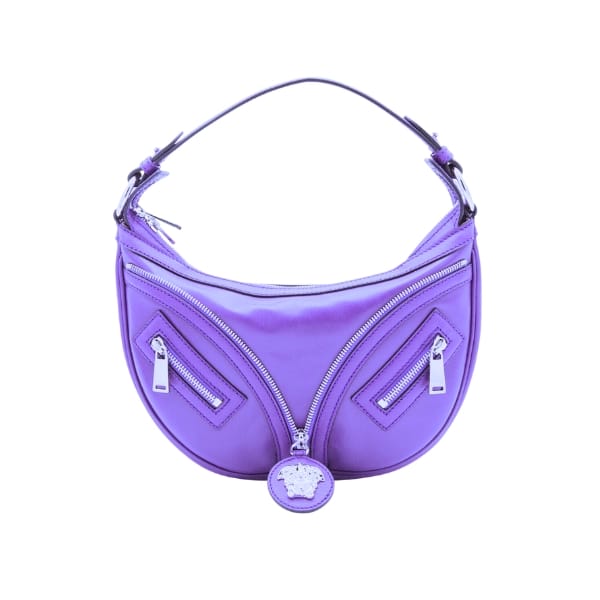 VERSACE REPEAT MEDUSA MINI TOP HANDLE BAG PURPLE 28CM