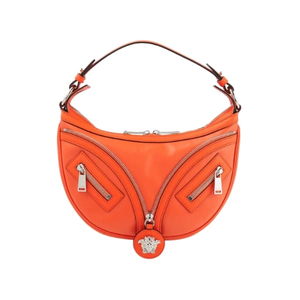 VERSACE REPEAT MEDUSA MINI TOP HANDLE BAG ORANGE 28CM