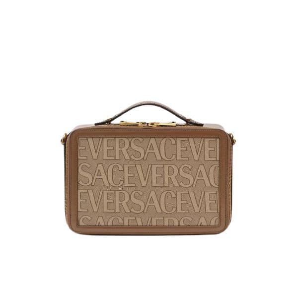 VERSACE ALLOVER MESSENGER BAG BROWN 26CM 1001769 1A07951 DTU UNICA 2N24V