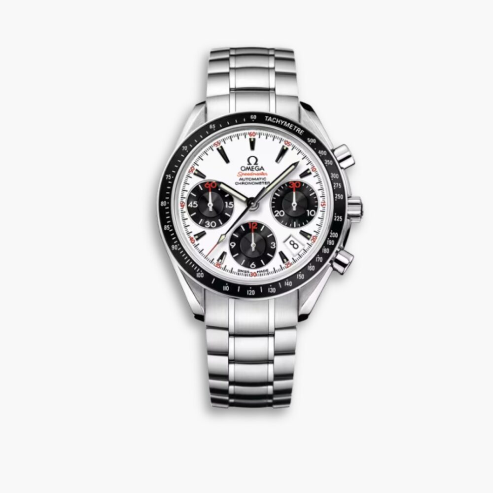 Omega Speedmaster Date Steel Chronograph White 40mm 323 30 40 40 04 001