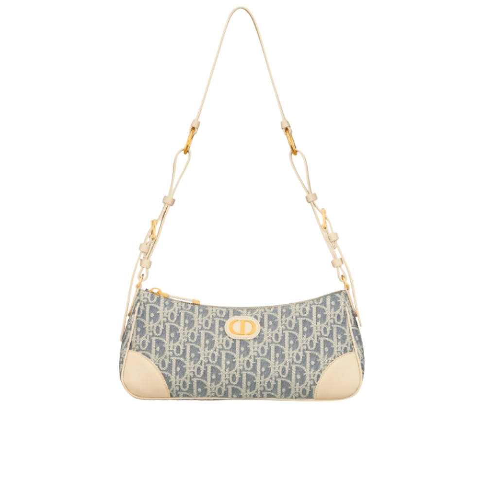 DIOR 30 MONTAIGNE WANDERLUST MINI BAG BLUE DENIM AND BEIGE 26CM S4302UDFD M925